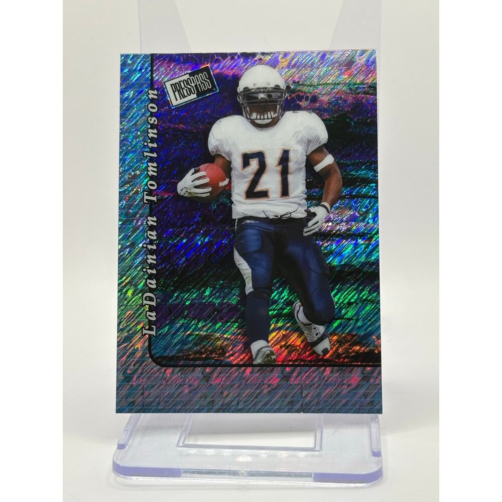 2024 Leaf Press Pass LaDainian Tomlinson Blue Shimmer Refractor 1/1 SSP Chargers